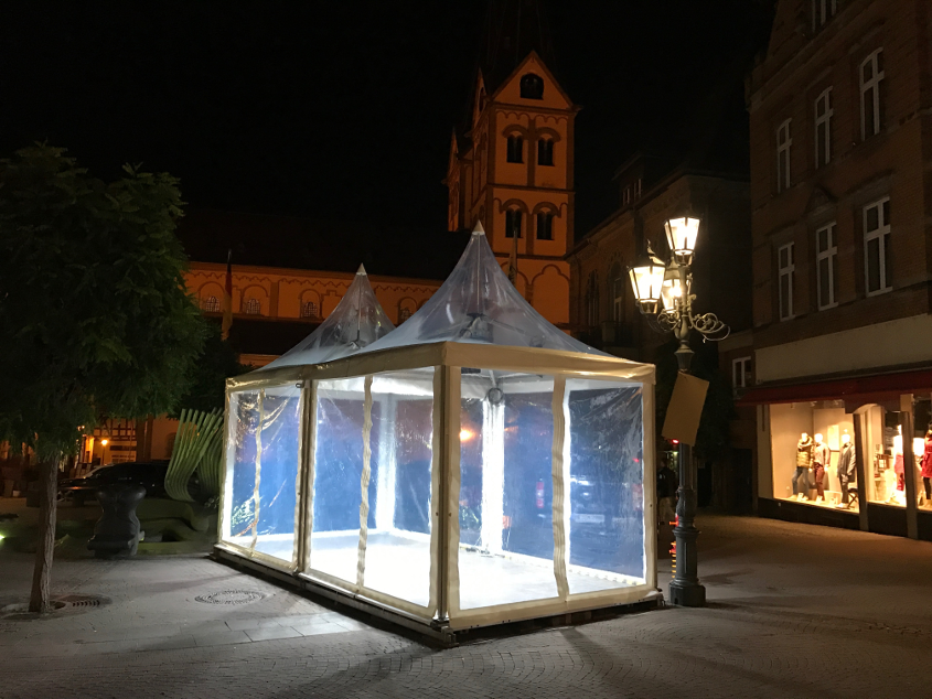 Showroom mit transparente Pagode transparentes-zelt