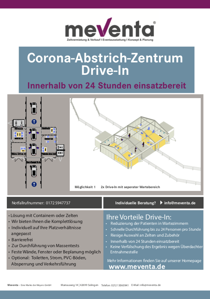 Meventa_Corona Drive-in-deckblatt