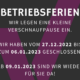 Betriebsferien Betriebsferien