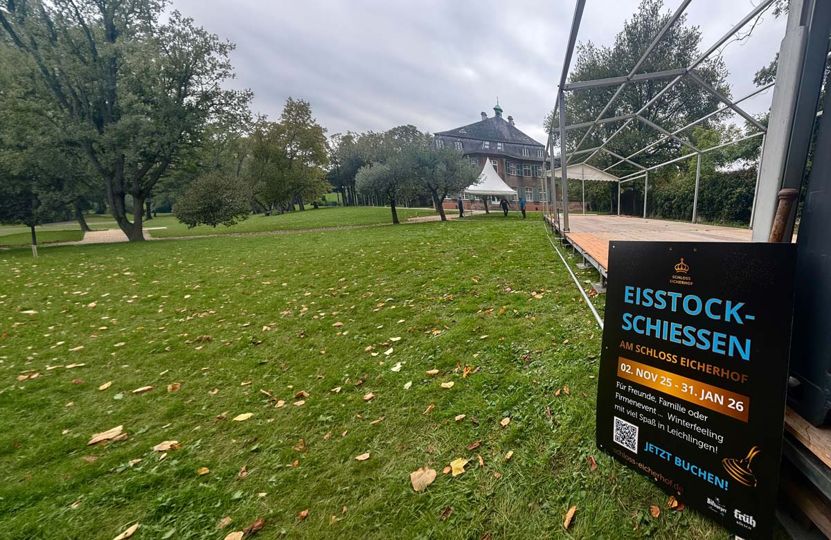 Leichlingen Schloss Eicherhof – Eisstockbahn vor besonderer Kullisse – Bild 2